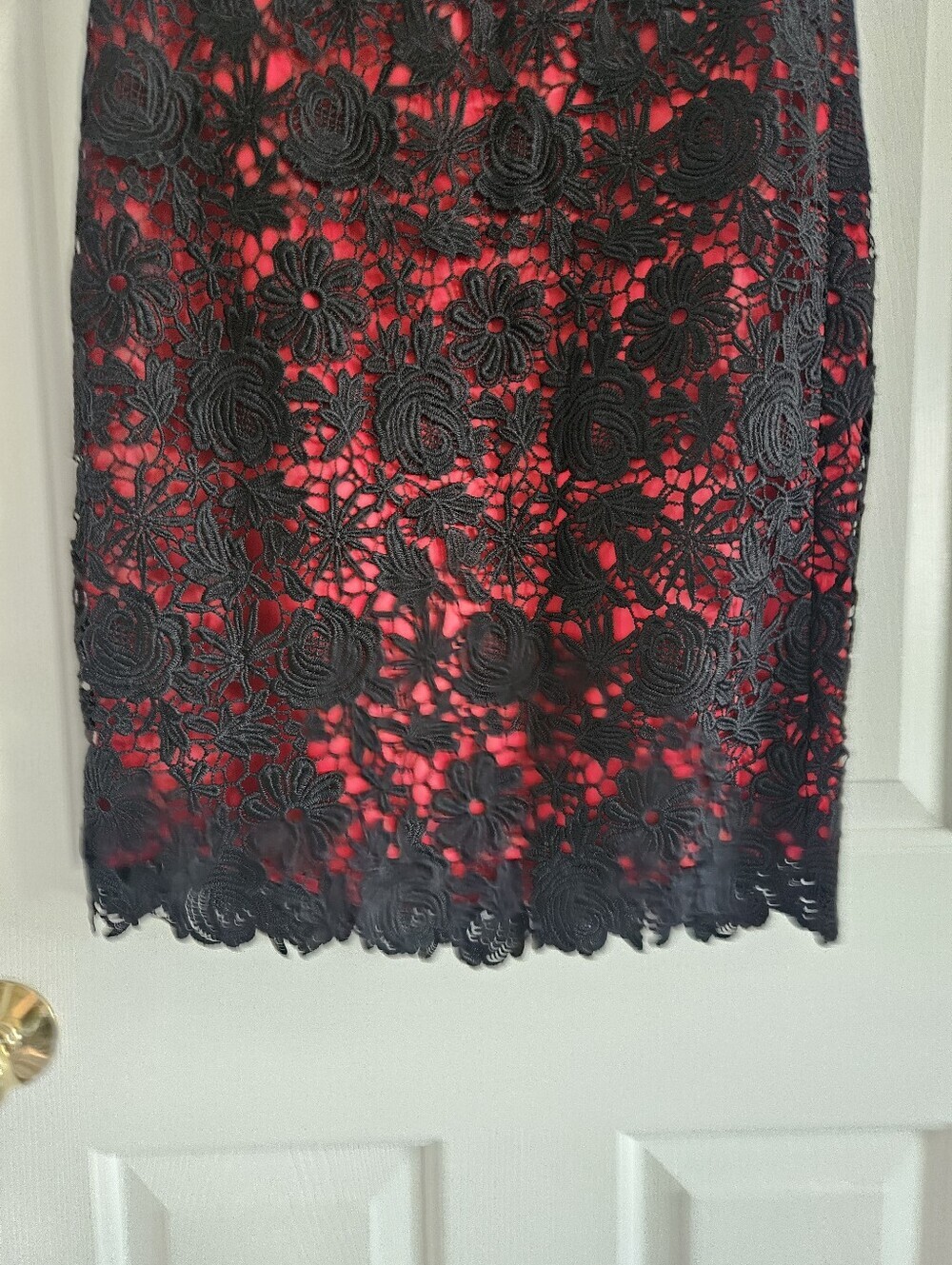 NWOT RSVP By Talbots Petite Crochet Lace Sheath Midi Pencil Skirt - Picture 2 of 11